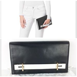 Michael Kors Clutch Shoulder Bag Black White Large